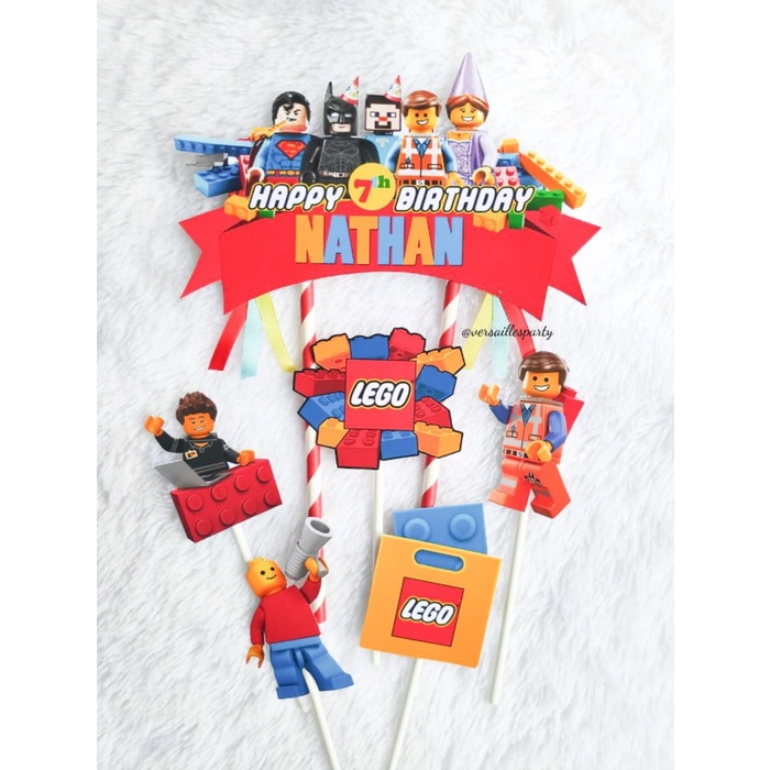 Lego Cake Topper / Lego Cake Pick Topper / Lego Cake Decor