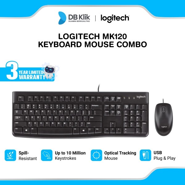 เมาส์คีย์บอร์ด Logitech MK120