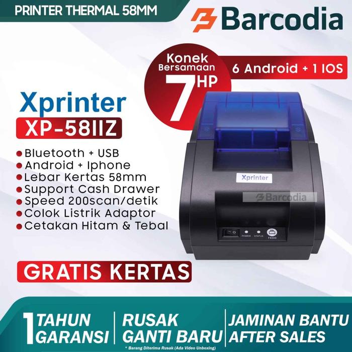 BLUETOOTH PRINTER XPRINTER 58IIZ THERMAL PRINTER 58MM