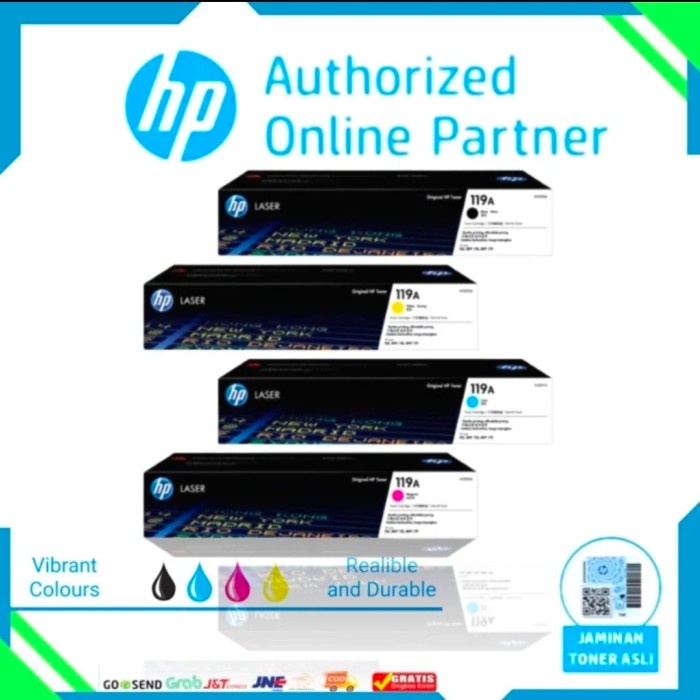 HP LASERJET 119A W2090A W2091A W2092A W2093A BLACK-COLOUR โทนเนอร์ต้นฉบับ