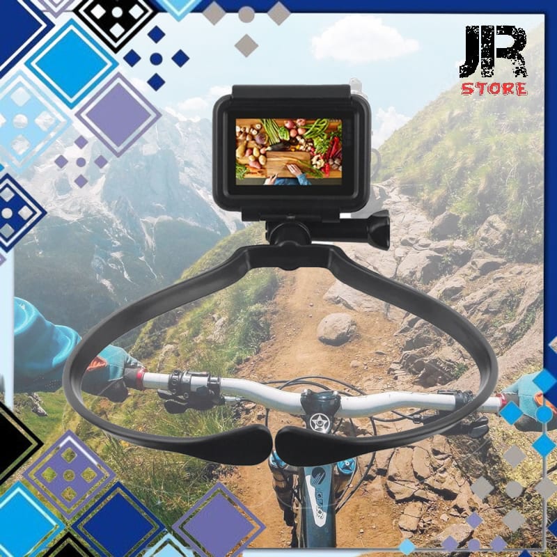 ผู้ถือคอ Mount Lanyard สายคล้องคอสร้อยคอสําหรับ Gopro Ga888 สีดํา