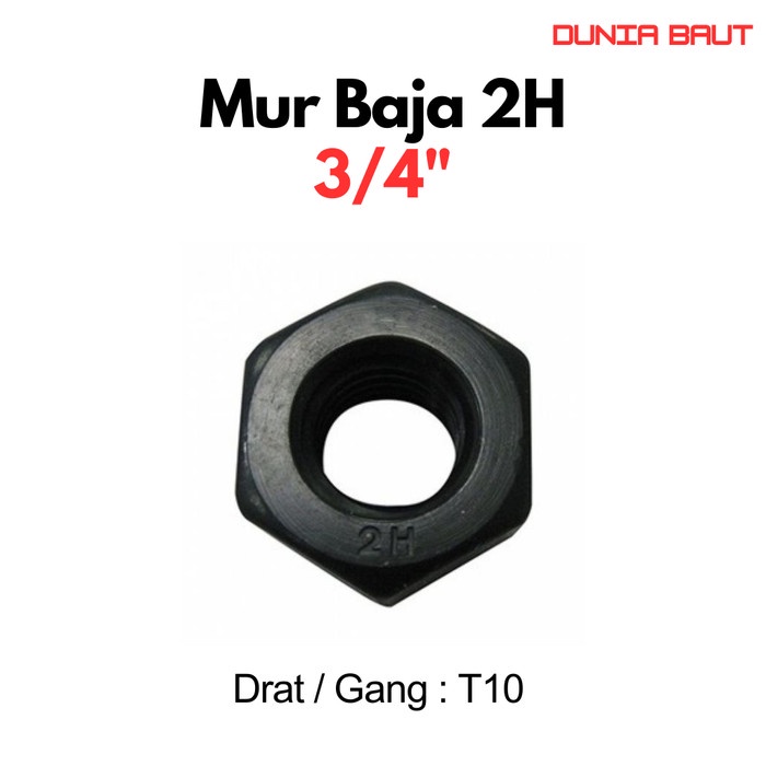 2H 3/4" Steel Nut / 2H 3/4 Hex Nut / 2H 3/4 Nut ASTM A194