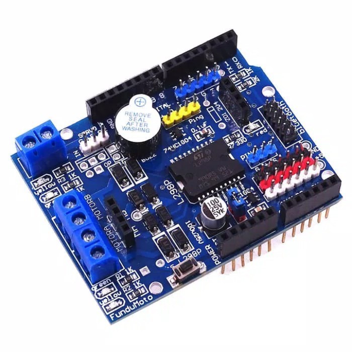 เทคโนโลยี - ARDUINO MOTOR SHIELD L298P L298 2A HBRIDGE DUAL DC MOTOR DRIVER SERVO