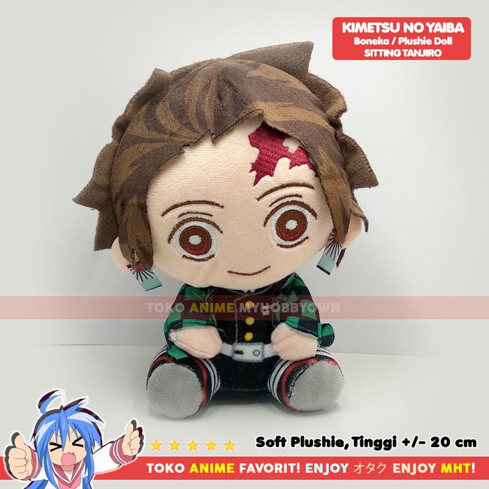 อะนิเมะ Kimetsu no Yaiba Plushie ตุ๊กตานั่ง Tanjiro Nezuko Kamado Giyu Tomioka Shinobu Kocho