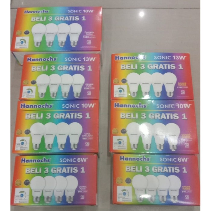Hannochs LED Multipack Sonic - หลอดไฟ LED Sonic 4in1 - หลอดไฟ LED Sonic 3Free1 - 6w 10w 13w