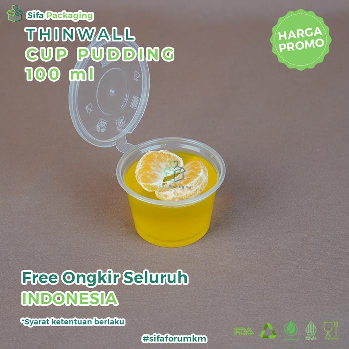 มี - Thinwall Pudding Cup 100ml Snack Clip Container, Jam, Ice Cream Sauce Cup Container