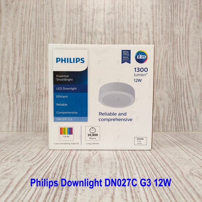 Philips ดาวน์ไลท์โคมไฟเพดาน LED DN027C Gen 3 LED12 12W D175 Outbow