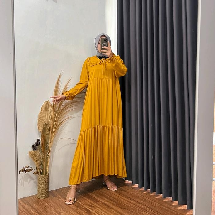 Mosya- Ambari - Gamis Rempel Eid Melisa ชุดเดรสคอปกเรยอนทแยง