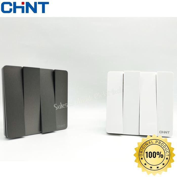 4 gang Kwartet Chint New 2M - 4 Gang 1 Way Switch