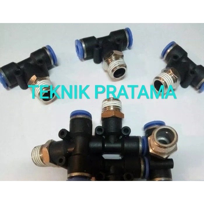 BESTSELLER!! LEFT RIGHT TEE FITTING TUBE 8 MM เกลียว 1/8" INCH (10mm) MPB 08-01