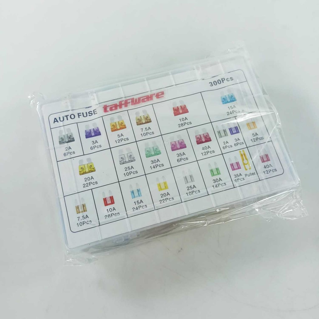 Taffware ใบมีดฟิวส์รถยนต์ขนาดกลาง พร้อมกล่อง 300 ชิ้น - Oc-300
