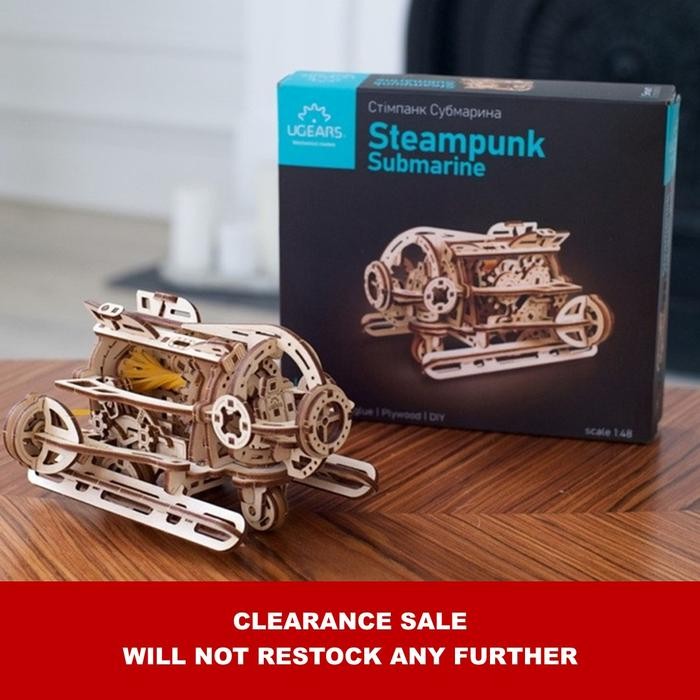 Ugears Steampunk Submarine โต๊ะทํางานไม้ตกแต่ง *
