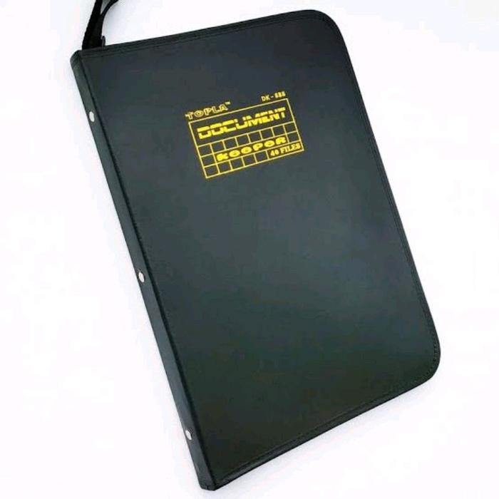 Ready- Topla Dk888 Document Keeper Display Book Zipper Bag Leather Folder Zipper Plastic Filling