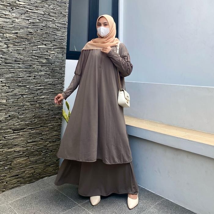 Sayla Oneset Batwing Tunic Plus กระโปรงจัมโบ้ วัสดุเสื้อสุดเท่ - โดย Kirania