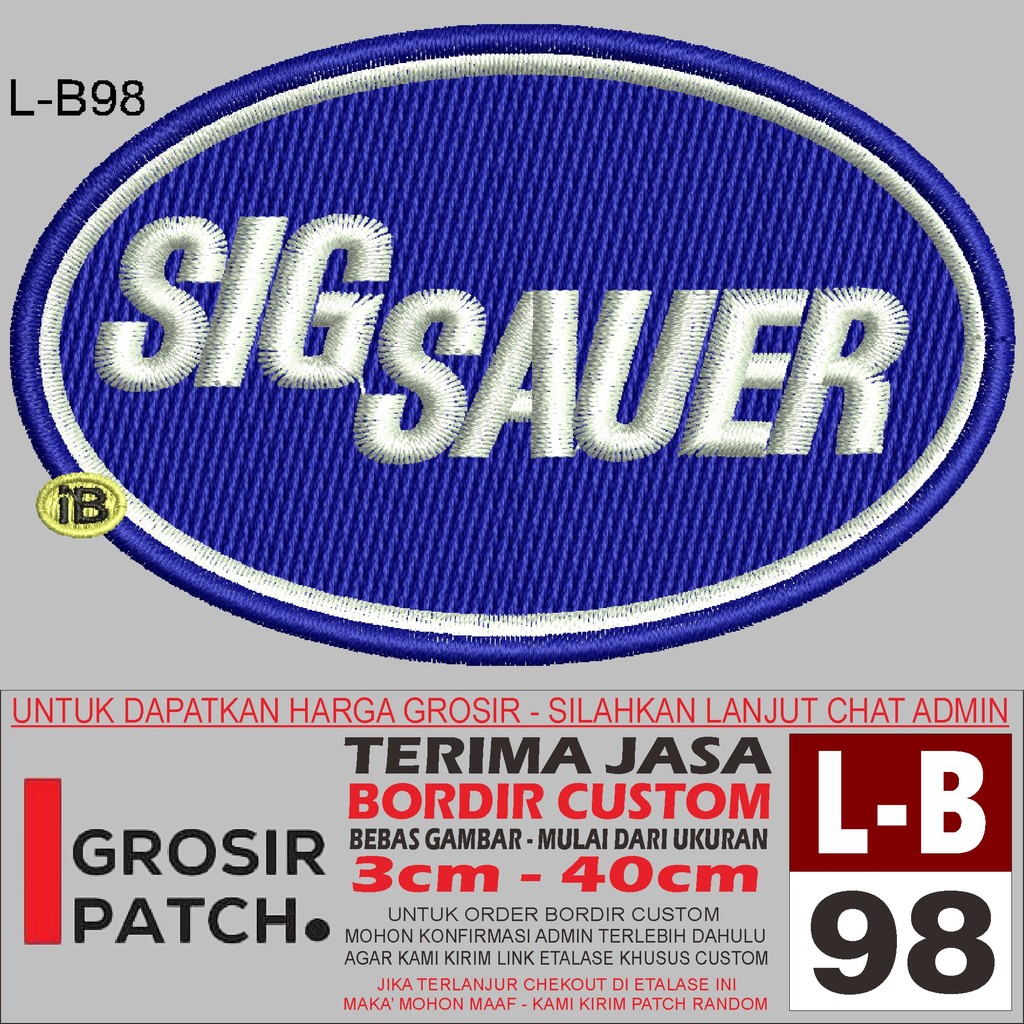 MB EMBROIDERED PATCH L-B98 โลโก้ SIGSAUER อุปกรณ์เสริม/EMBROIDERY