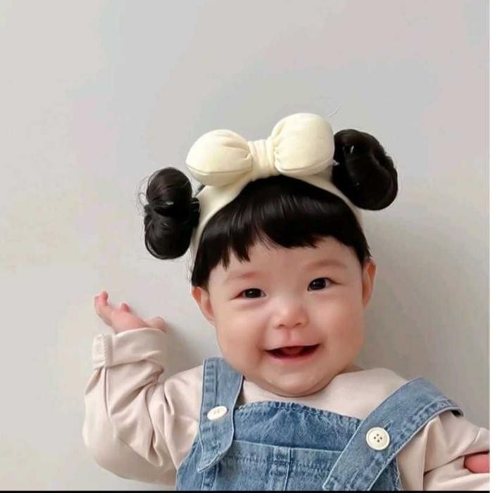 Exclusive Kfo2-Baby Girl Bandana Wig Bangs Wig Bangs Wig รหัส 695