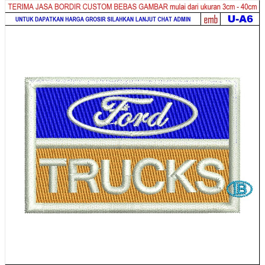 HD-204 FORD TRUCKS EMBROIDERY PATCH