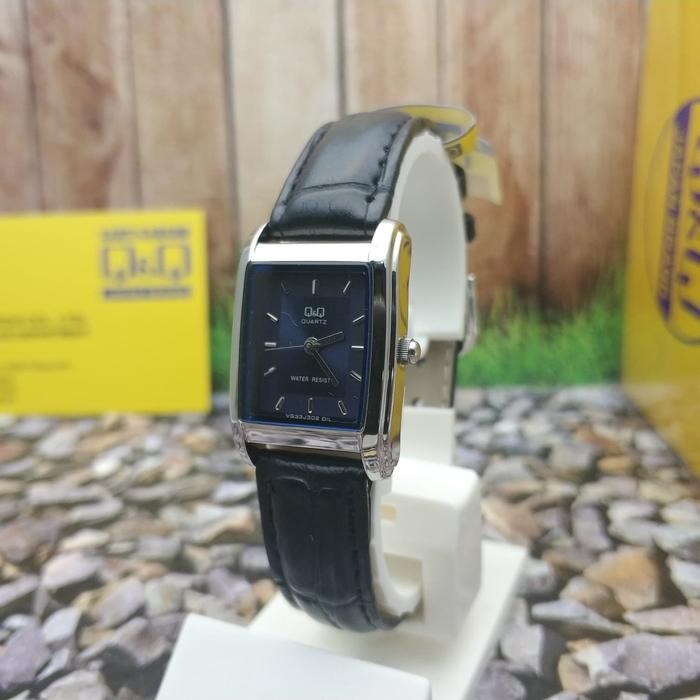 Q&Q QNQ QQ ANALOG หนังสีดํานาฬิกาผู้หญิง VG33J302Y ORIGINAL CODE 598
