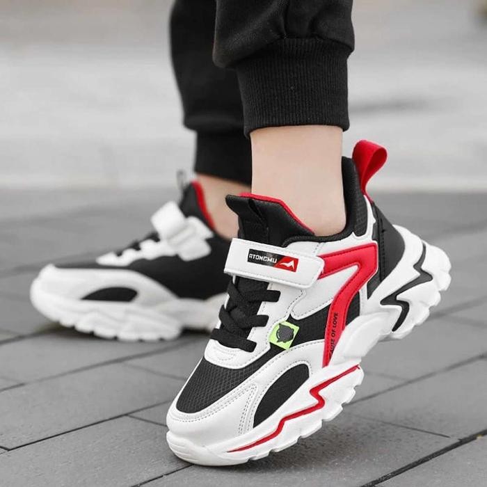 MERAH ORIGINAL Fashion Boys and Girls Shoes ARAN MK02 Fashion - Black Red