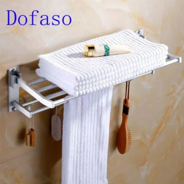 FS269 อลูมิเนียมห้องน้ํา WALL-MOUNTED TOWEL RACK ขนาด 60X21X16CM CODE 805