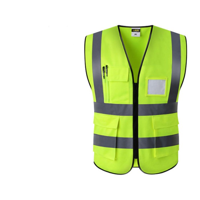 HIJAU CRP - SAFETY VEST / SAFETY VEST / WORK SAFETY POLYSTER สีเขียว