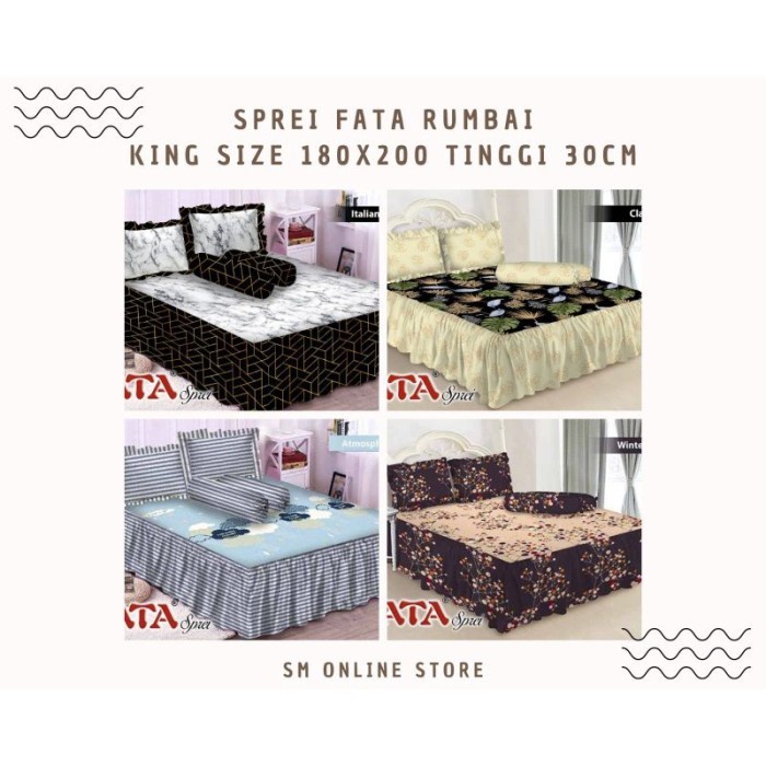 JTTOP [ SM ONLINE STORE ] FATA TASSLE BED SHEETS KING SIZE 180X200