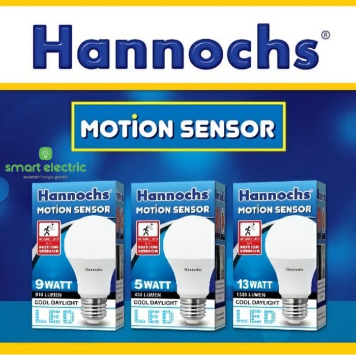 Hannochs Motion Sensor ไฟ LED Motion Sensor หลอดไฟสว่าง