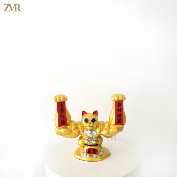 [ZEVER] Muscle Lucky Cat vol.2 Cat HOKI Cat Shop รูปปั้น