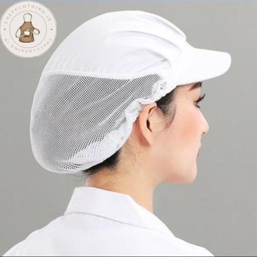 Chef HatNet Hat Half Net Hat หมวกเชฟ TN01 สีดํา