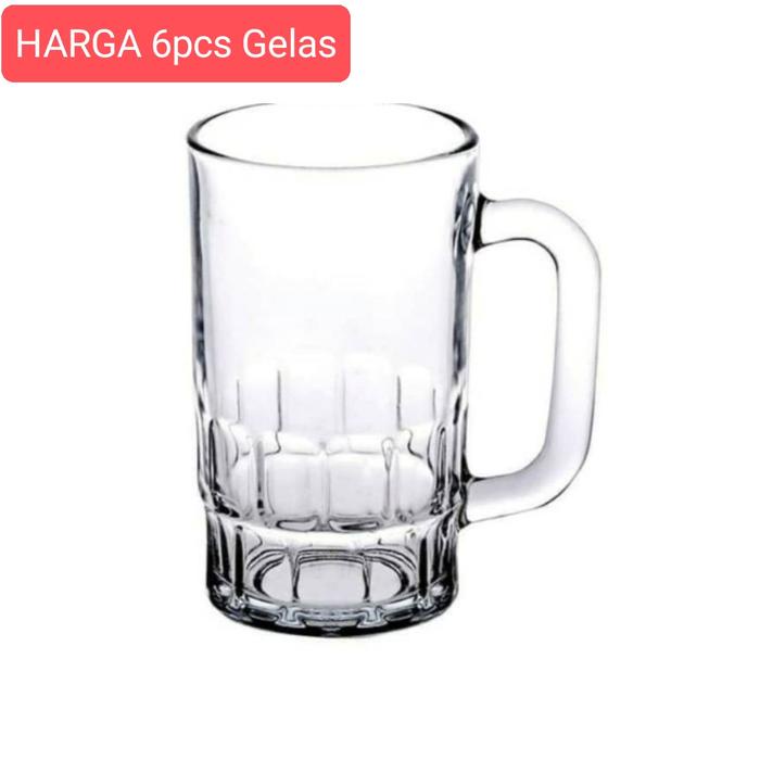 YASA.STORE1 [6PCS] 375ML ICE TEA COFFEE GLASS / ED DAWET ICE TEA COFFEE KENDONL GLASS / OLD SCHOOL H