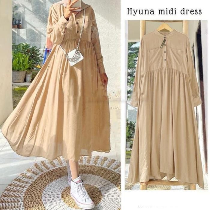 Hyuna Midi Dress ผู้หญิงมุสลิม