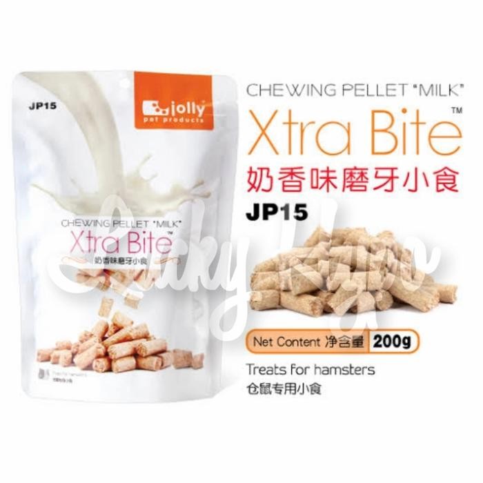 Snouty- JP15 Jolly Xtra Bite Chewing Pellet Milk 200gr ขนมหนูแฮมสเตอร์