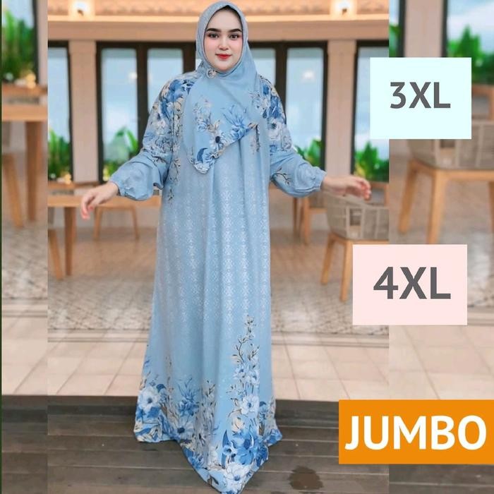 JUMBO GAMIS LD 130 XXXL LD 140 XXXL SET HIJAB มุสลิม