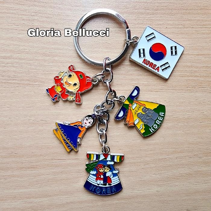 GANTUNGAN Fresh Finds พวงกุญแจเกาหลีใต้ พวงกุญแจฮันบก ของที่ระลึกโดย Country Seoul Jeju