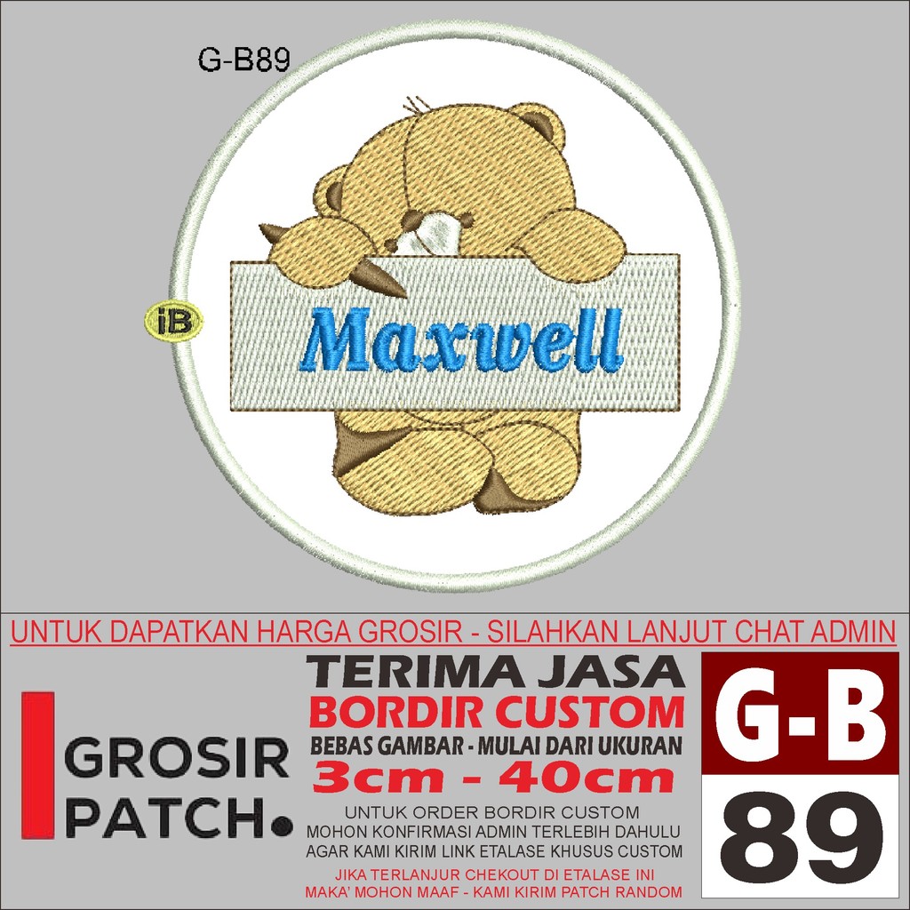 MB PATCH EMBROIDERED LOGO G-B89 MAXWELL ACCESSORIES/EMBROIDERY
