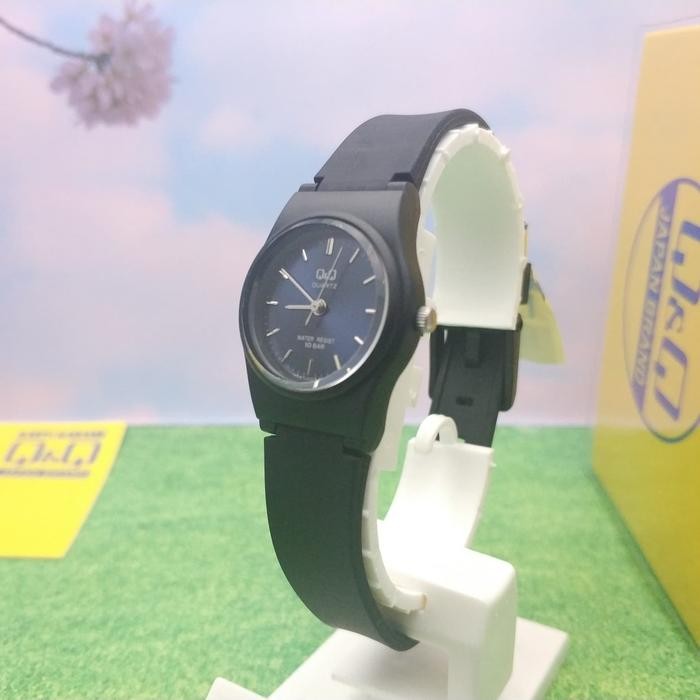 รับประกัน Q&Q QQ QNQ นาฬิกาผู้หญิงและผู้ชายยางสีดํา VP47J007Y ORIGINAL CODE 1221