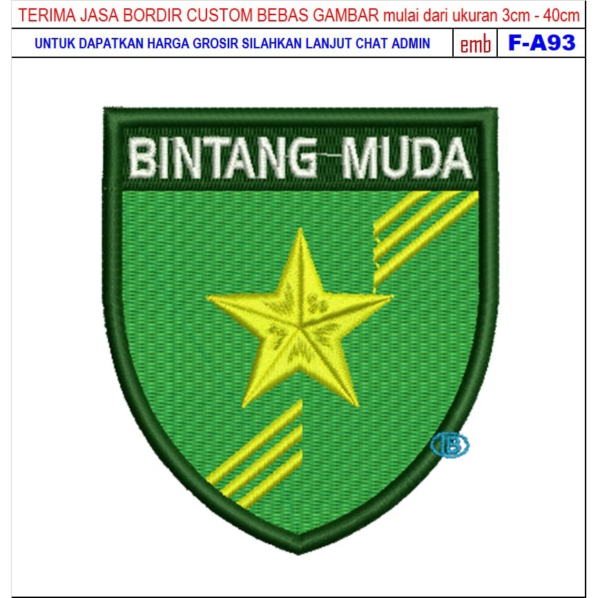 FC-68 LIGHT STAR EMBROIDERY PATCH FUTSAL FOOTBALL/CLUB ACCESSORIES