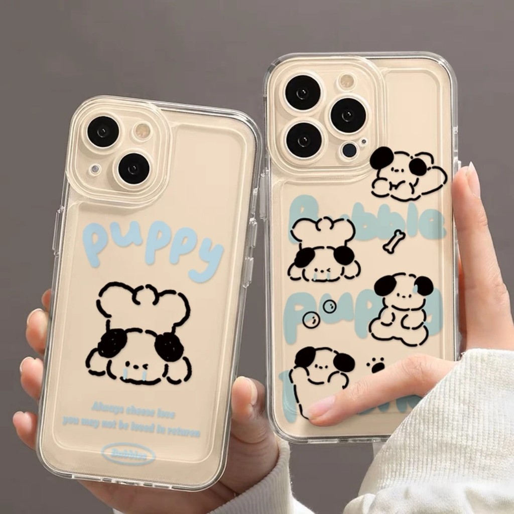 น่ารักคู่ลูกสุนัขสําหรับIphone 17 Pro 17 Air 17 Pro Max 11 13 Pro Max 16E 15 Pro Max 14 15 16 Plus 7