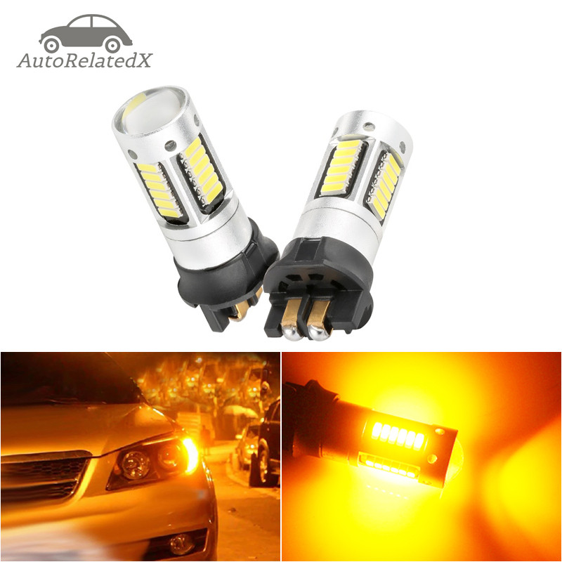 2 ชิ้น Canbus หลอดไฟ Led Pw24w Pwy24w สําหรับ Audi Volkswagen ไฟเลี้ยวไฟวิ่งกลางวัน Drl สีเหลืองสีขา