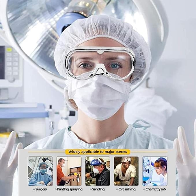 R3S แว่นตานิรภัย Metermall Work Laboratory Eyewar Anti Fog Glasses - R101 R3WS