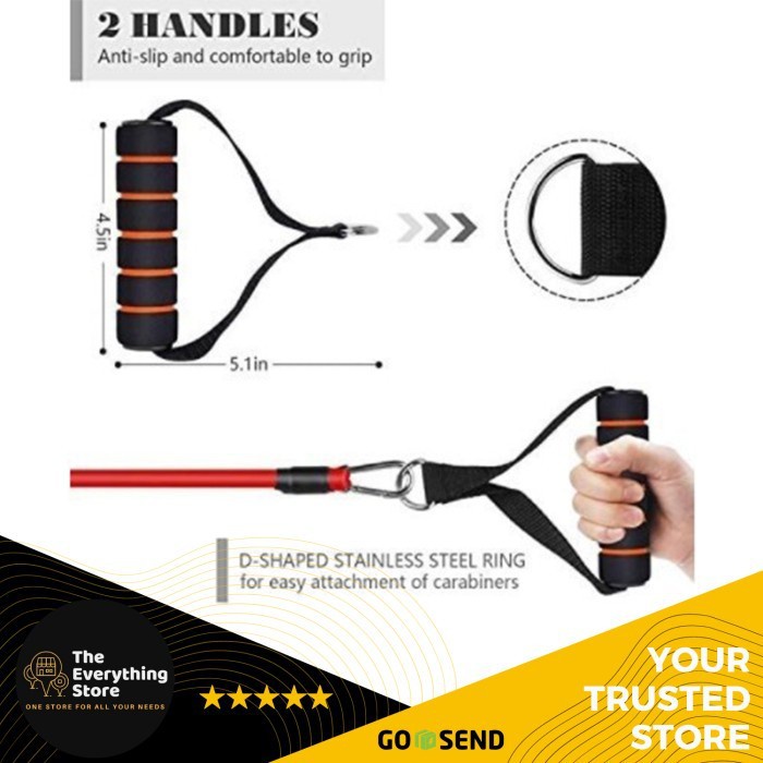 11 IN 1 PRO RESISTANCE BAND / RESISTANCE TUBE FITNESS GYM YOGA PILATES