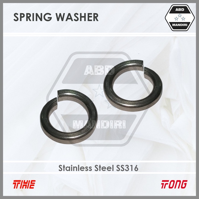 SS316 เครื่องซักผ้าสปริงสแตนเลส M8 (SUS316 เครื่องซักผ้าสปริง A4-70) M 8