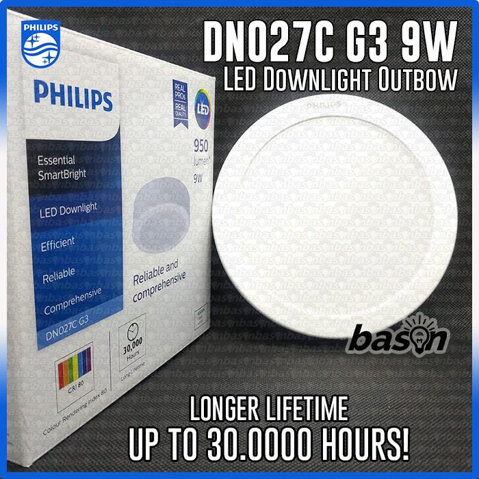 PHILIPS DN027C G3 9W D150 6 นิ้ว - ดาวน์ไลท์ LED Outbow - ไฟเพดานติดผนัง