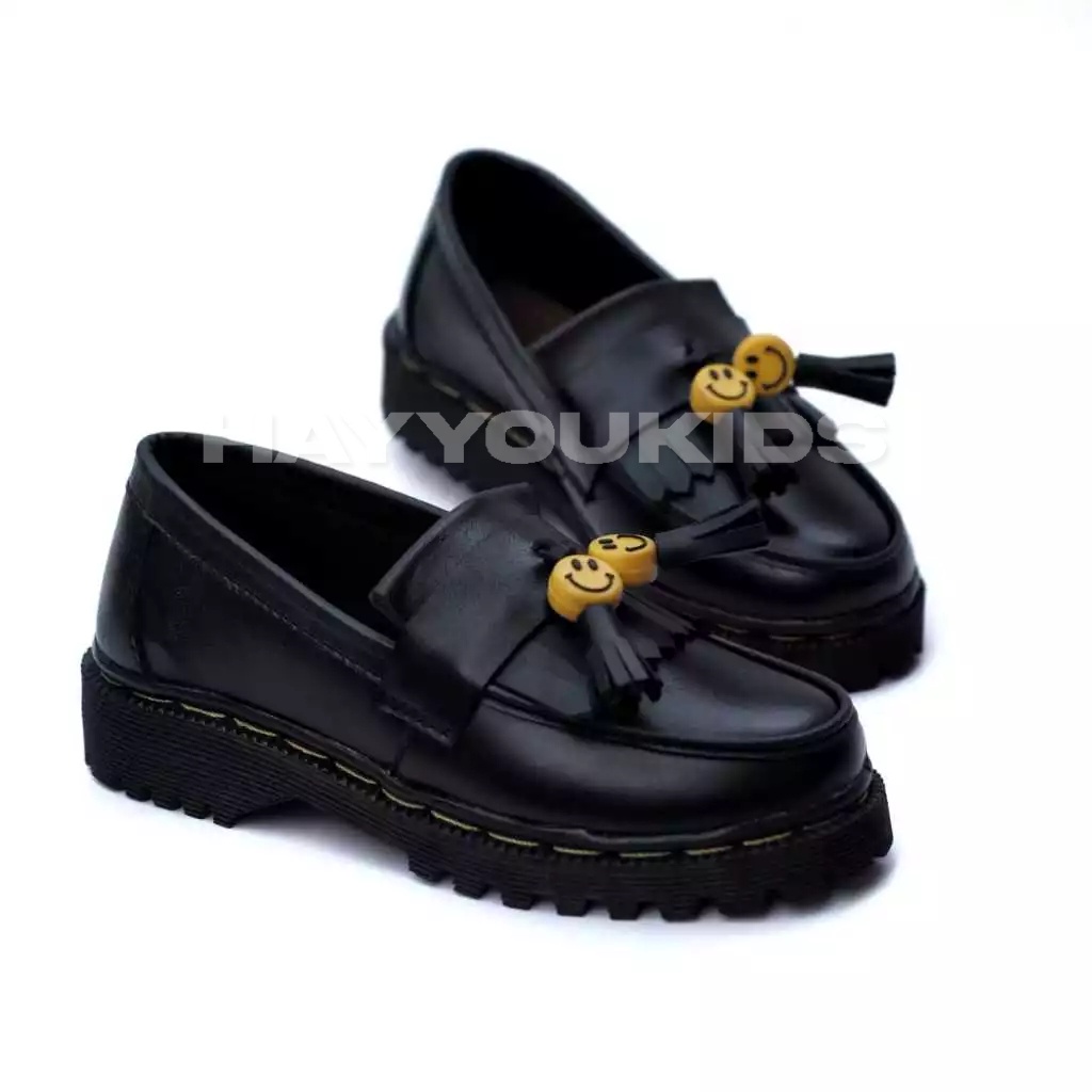 คุณภาพ Hayyoukids - Smile รองเท้าเด็ก Docmart Lofers Slip On Boys Girls Shoes
