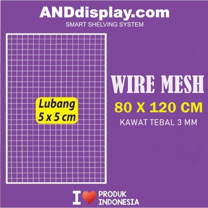 Top WIRE GRID MESH 80 X 120 CM - SQUARE MESH WIRE - FRAME WALL RAM