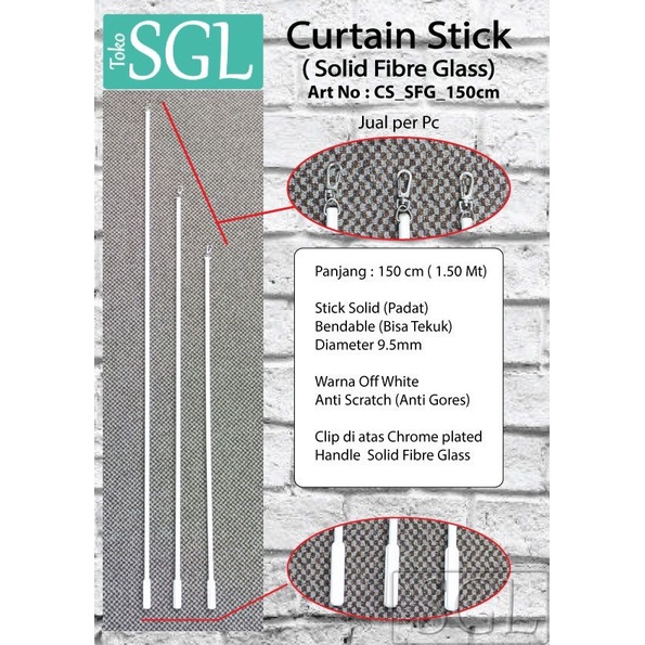 Curtain Stick / Curtain Stick Art No: Cs_Sfg_150Cm