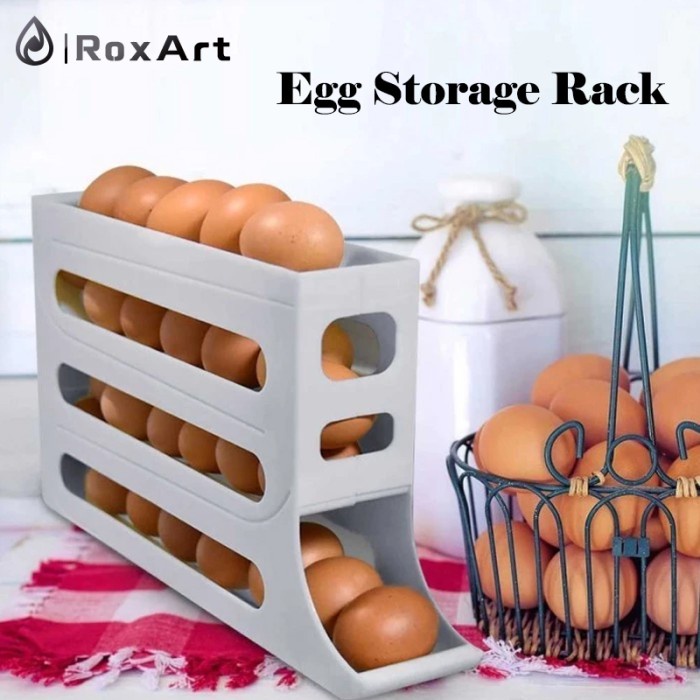 GEMA.GEMILANG ROXART ครัวไข่ TRAY 4 TIER รีไซเคิลไข่ผู้ถือ RACK อัตโนมัติม้วน RACK