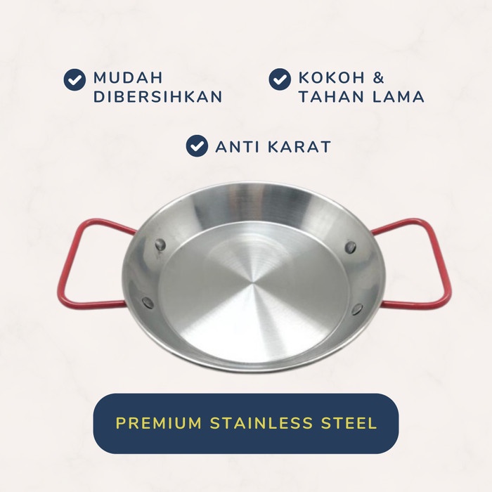 มาเลย รีบรับ PAELLA PAN FLAT PAN KOREAN STAINLESS STEEL