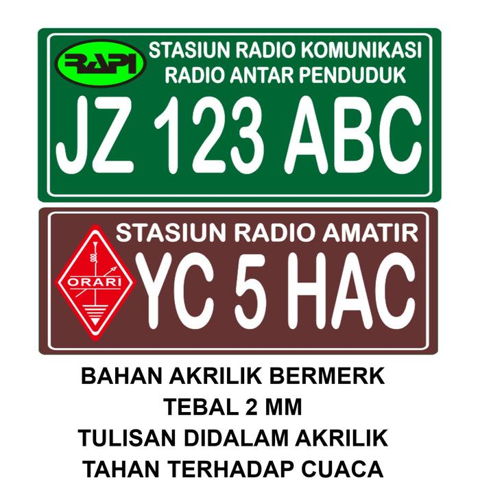 NEAT CALLSIGN BOARD ORARI ACRYLIC STICKER MATERIAL