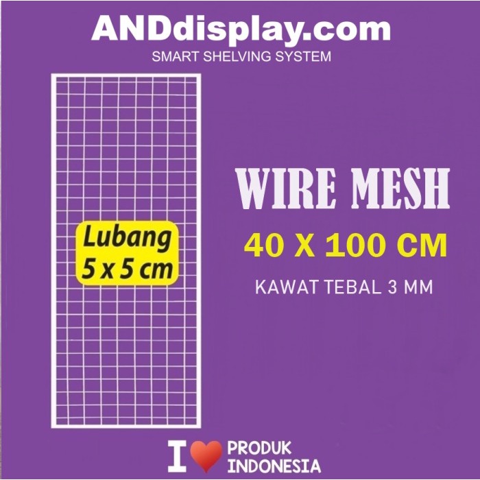 WIRE GRID MESH 40 X 100 CM - WIRE GRID MESH - RAM WALL FRAME